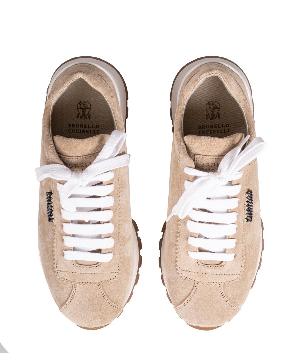 shop BRUNELLO CUCINELLI  Sneakers: Brunello Cucinelli runners in camoscio con Shiny Tab.
Chiusura con lacci piatti in cotone.
Fodera in tessuto.
Suola in micro leggero.
Battistrada in gomma TPU.
Decorazione in monile Nickel-free.
Composizione: 100% VERA PELLE.
Made in Italy.. MZSFG2110-C4180 number 3683017
